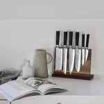 Qookware knive på magnetisk knivholder