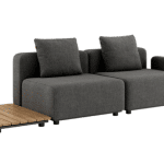 Cobana Lounge Sofa - 3 pers. m. sidebord inkl. puder