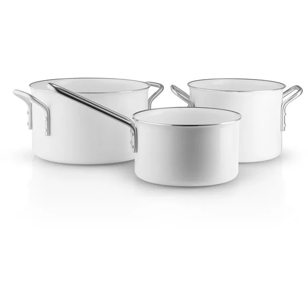Eva Trio White Line Grydesæt med 3 dele