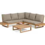 Flaviina loungesæt i akacietræ og polyethylene 230 x 230 cm - Natur