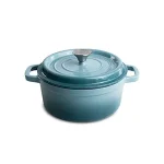 Støbejernsgryde, emaljeret, 3,8 liter, Artic Blue