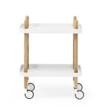 Normann Copenhagen Block Rullevogn Hvid/ Eg