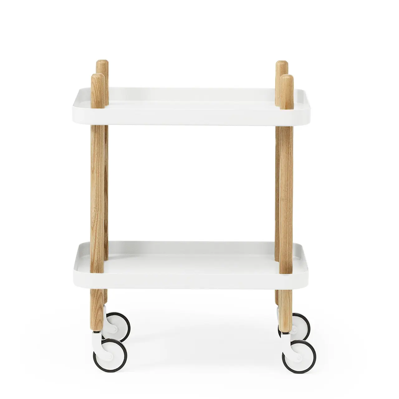 Normann Copenhagen Block Rullevogn Hvid/ Eg