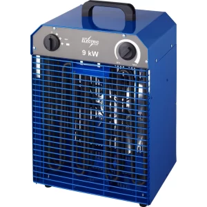 BLUE ELECTRIC varmeblæser 9kW med overophednings sikring 400V