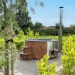 Deluxe vildmarksbad i glasfiber og thermowood