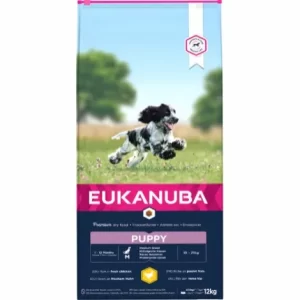 Eukanuba Hvalpefoder - Medium Breed - Med Kylling - 12kg