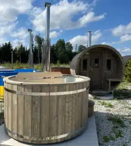 Vildmarksbad med PVC inddækning