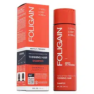 Foligain Trioxidil Shampoo til mænd Vitaminer og shampoo mod hårtab