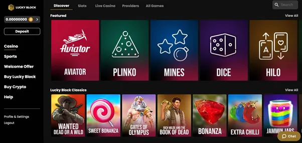 Eksempel på en nye danske online casino side