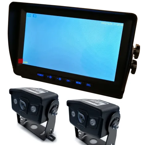 Bakkamerasæt med 7" monitor inkl. 2 kameraer