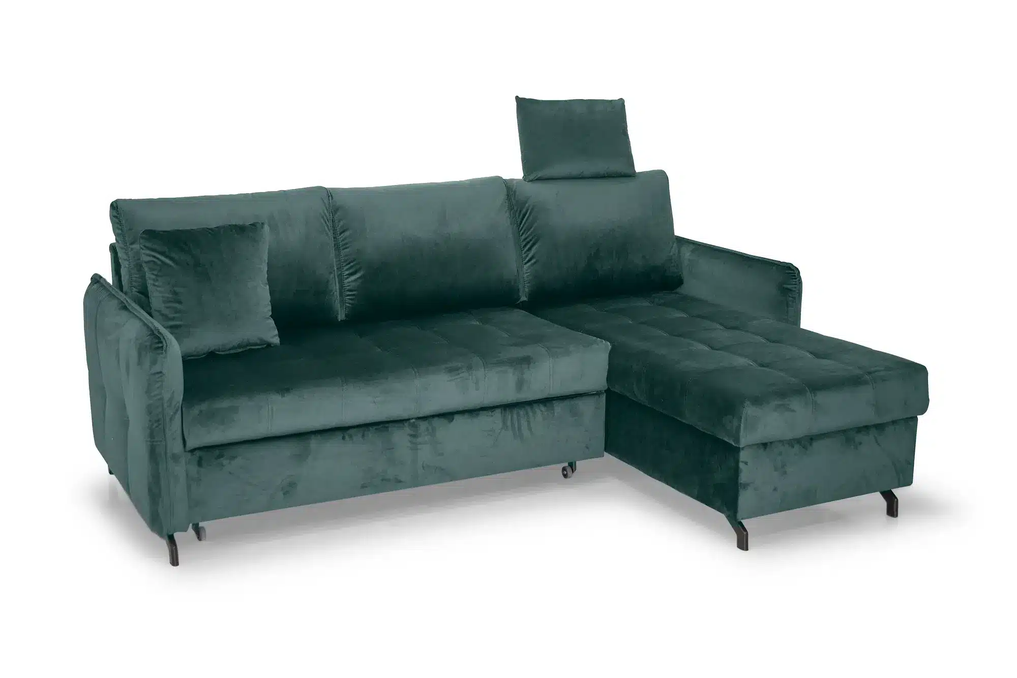 Jessica Sovesofa med magasin i velour