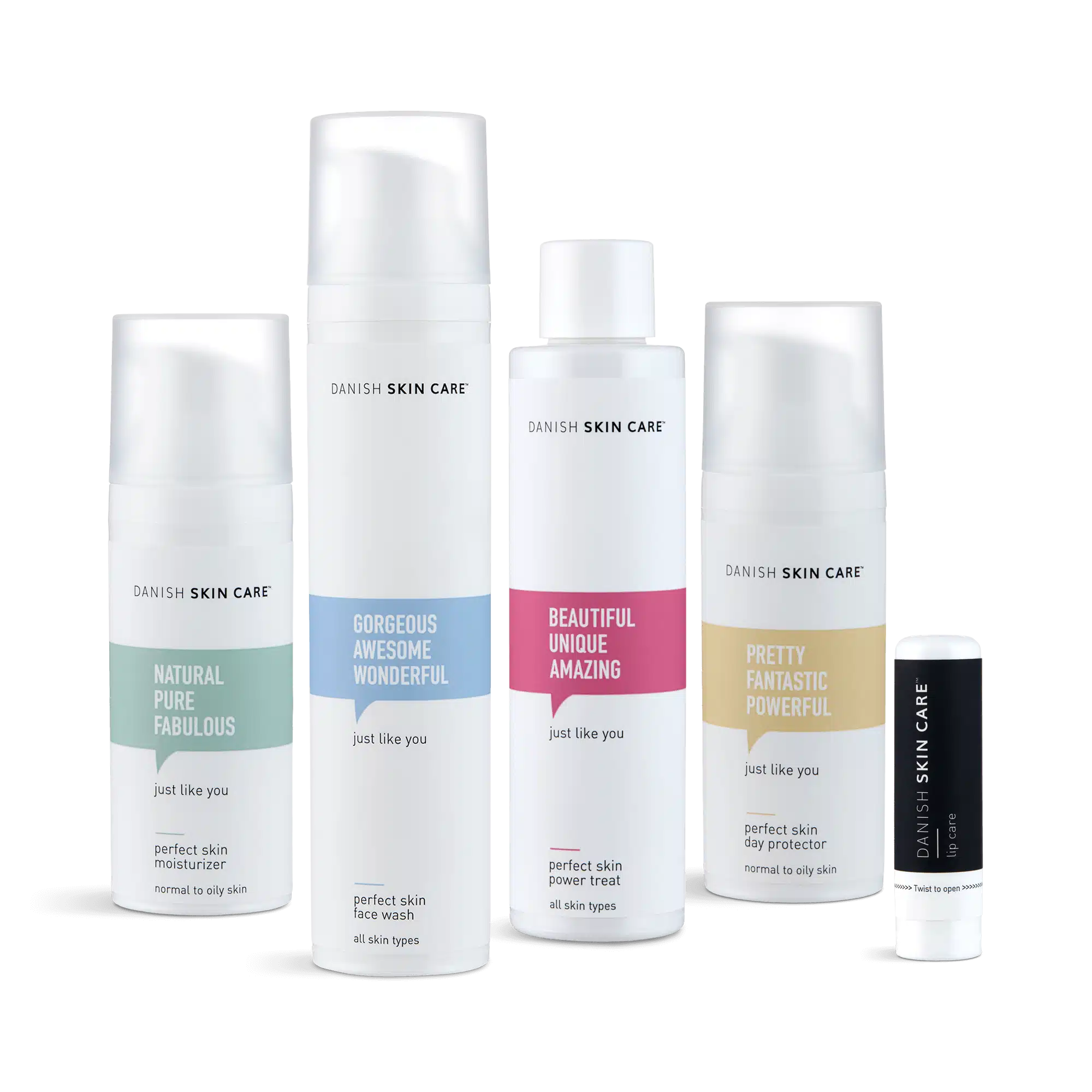 Danish Skin Care Sættet mod uren hud, såsom bumser, hudormer etc.